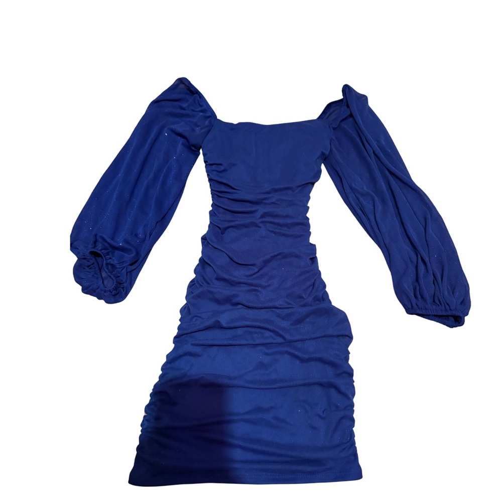 Macy's Royal Blue Long Sleeve Dress